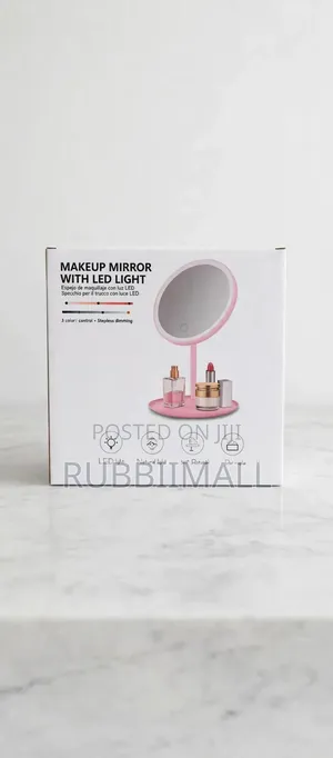 LED Makeup Mirror With a Built-in Vanity Organizer Tray