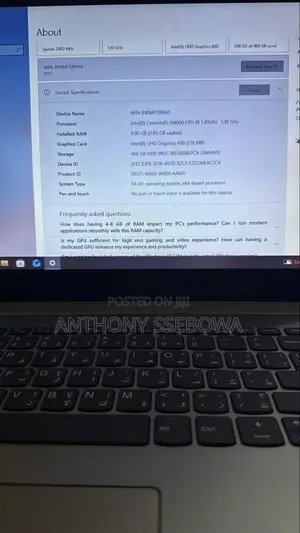Laptop Lenovo IdeaPad 1 4GB Intel Celeron HDD+SSD 512GB