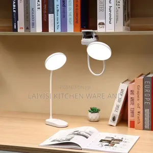Rechargeable LED Clip-on Desk Lamp With Adjustable Brightness, Strong
