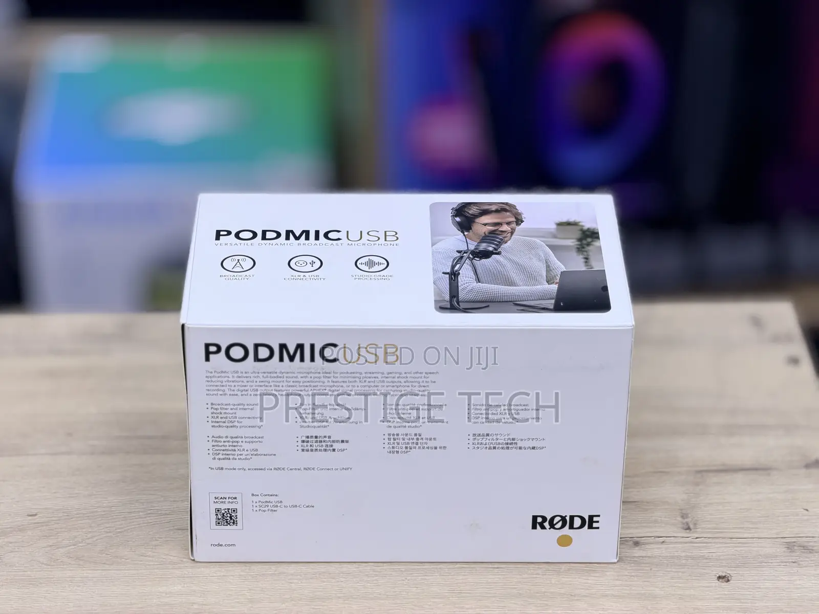 Rode PodMic USB Dynamic Broadcast Microphone, XLR + USB-C