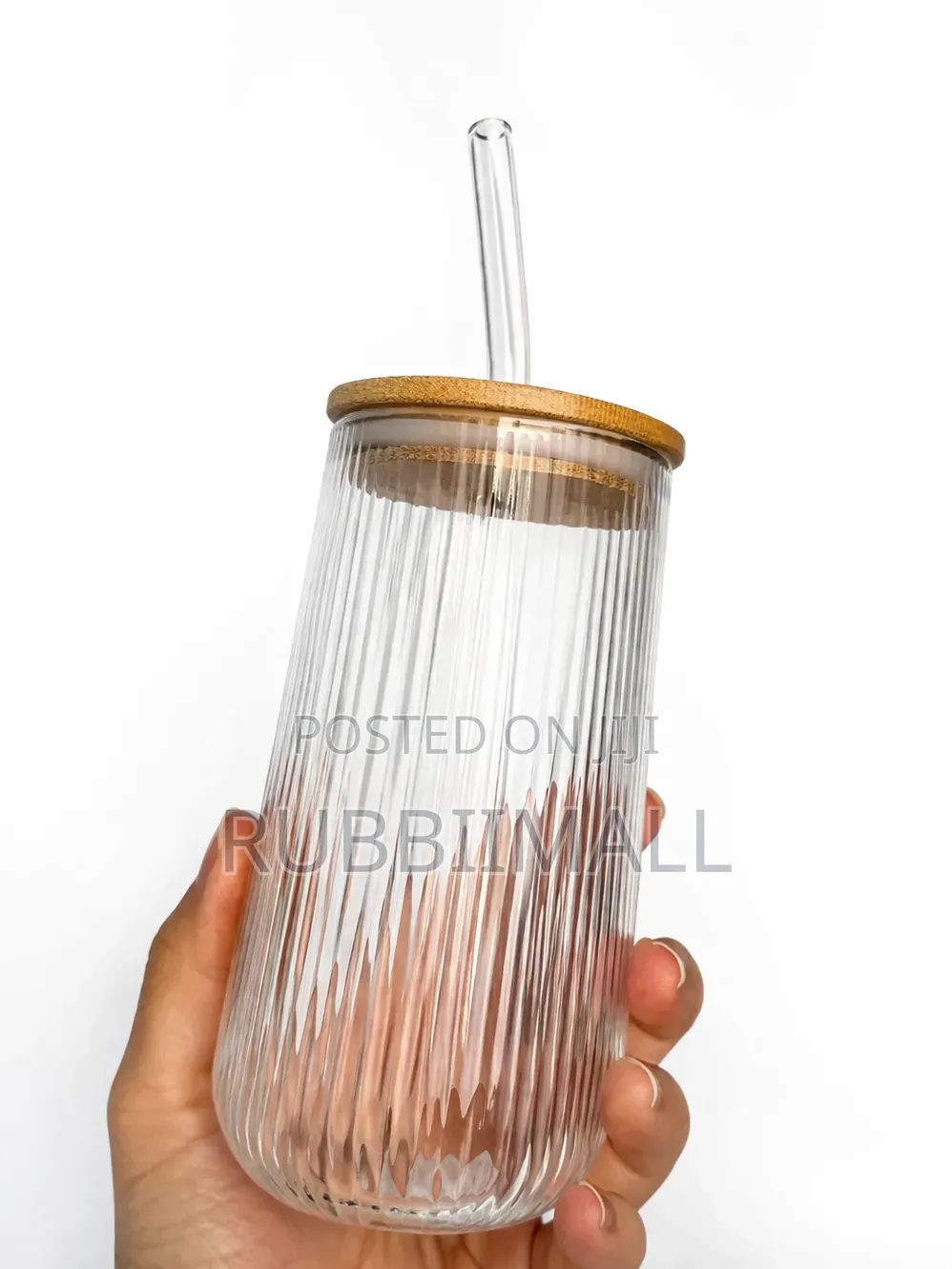 Ribbed Glass Tumbler 400ml