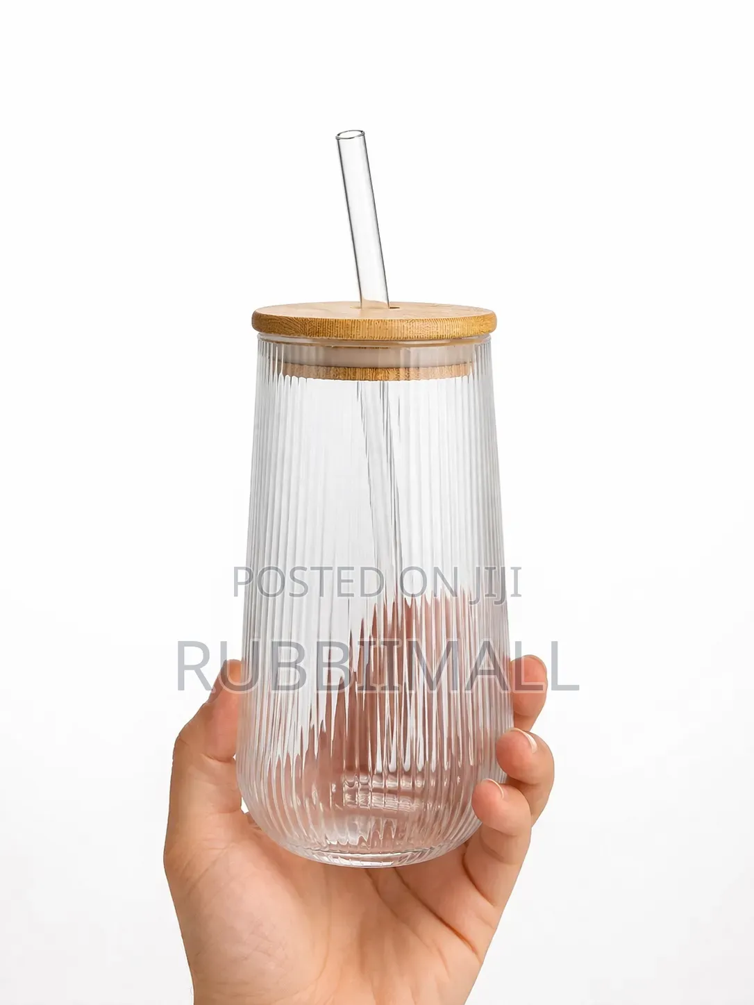Ribbed Glass Tumbler 400ml