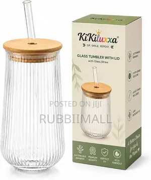 Ribbed Glass Tumbler 400ml