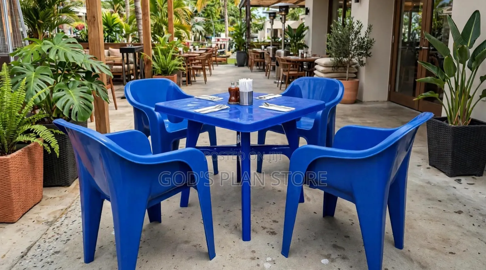 Outdoor Bars/Gardens/Restaurant Plastic Table and Chairs