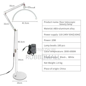 16-Inch Half-Moon LED Floor Lamp