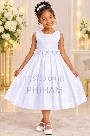 Girls White Dress( 3 to 8yrs)