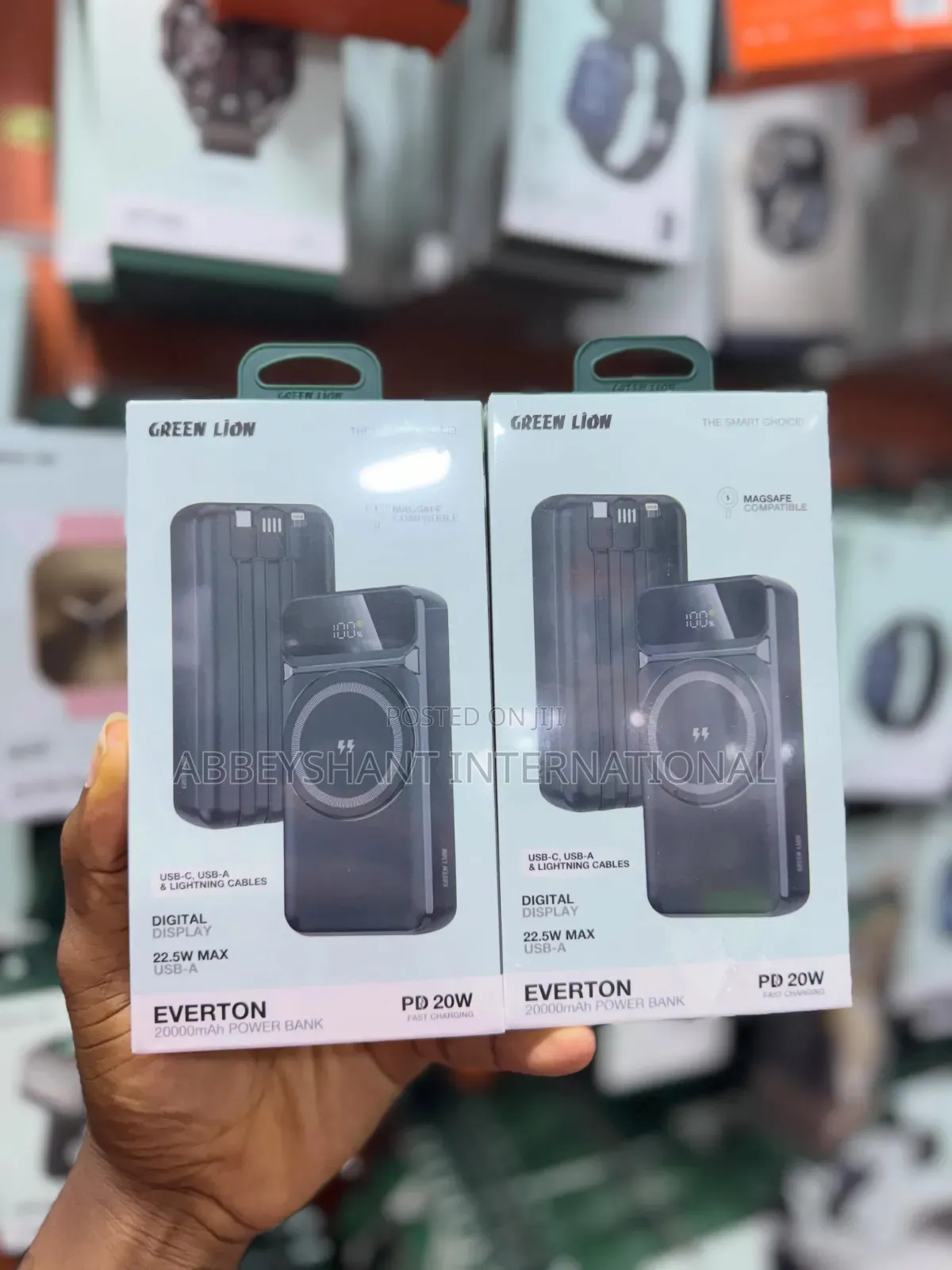 Power Bank PD 20W Green Lion Everton 30000mah Power Bank PD 20W