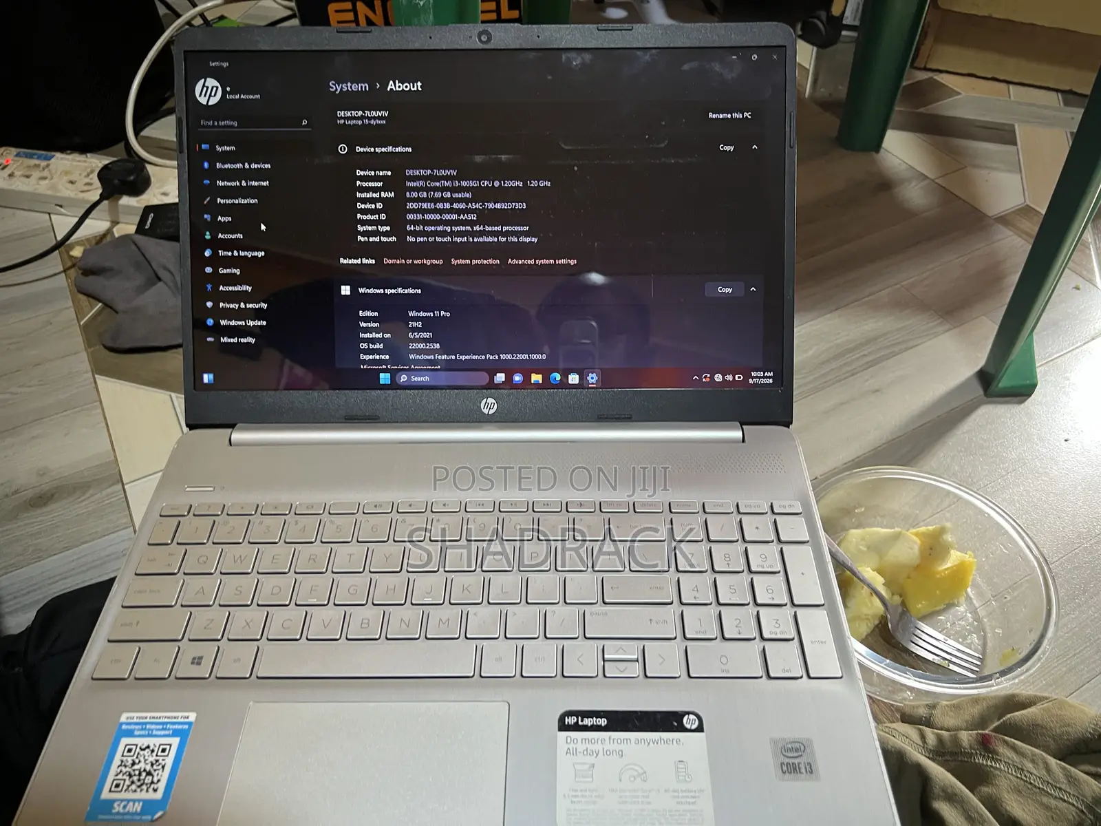 Laptop HP 15 8GB Intel Core i3 SSD 256GB