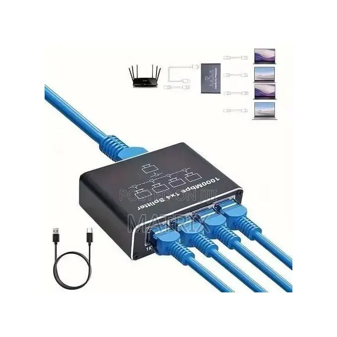 RJ45 Internet Splitter Network Adapter Switch Box