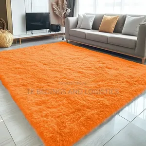 Orangened Fluffy Carpet Big Size