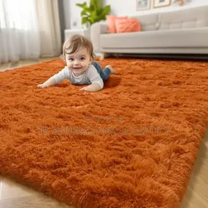 Orangened Fluffy Carpet Big Size