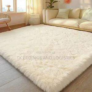 Shaggy Fluffy Carpet Big Size White