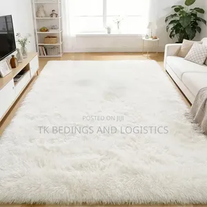 Shaggy Fluffy Carpet Big Size White