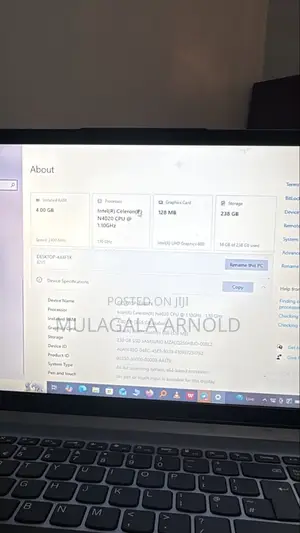 Laptop Lenovo IdeaPad 1 4GB Intel Celeron SSD 256GB