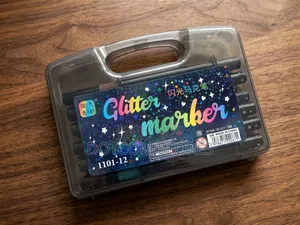 12-Piece Glitter Marker Set