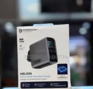 Powerology Helion 4-Port 200W GaN Wall Charger