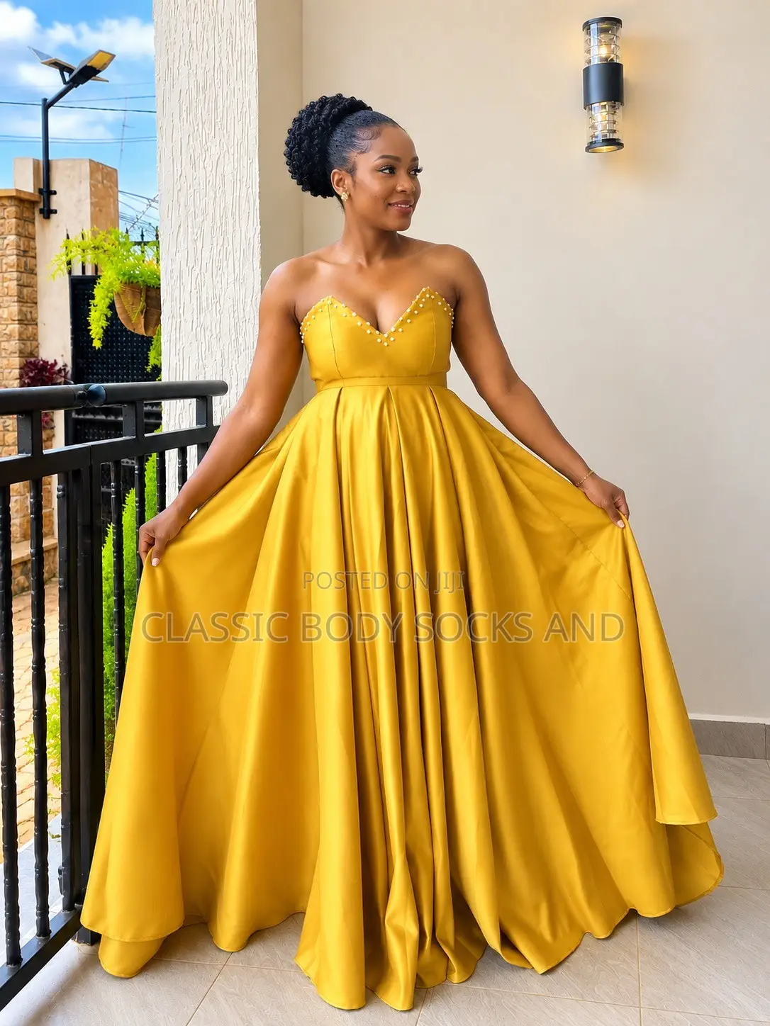 Elegant Yellow Bridesmaids Dress