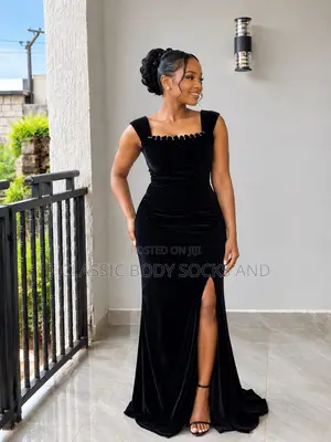 Stunning Black Velvet Dress