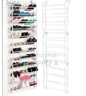 Metal 36-Pair Over the Door Shoe Rack