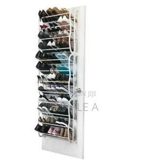Metal 36-Pair Over the Door Shoe Rack