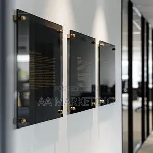MISSION, VISION, STRATEGY and CORE VALUES Office Acrlic Display Panels