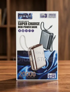 Demaco 20,000mAh Super Charge Mini Power Bank.