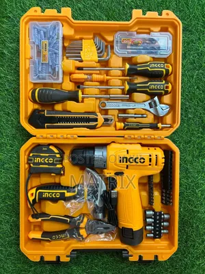 Ingco 89 PCS Tools Set With Cordless Drill
