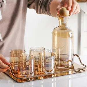 Glass Carafe Water Pitcher Set