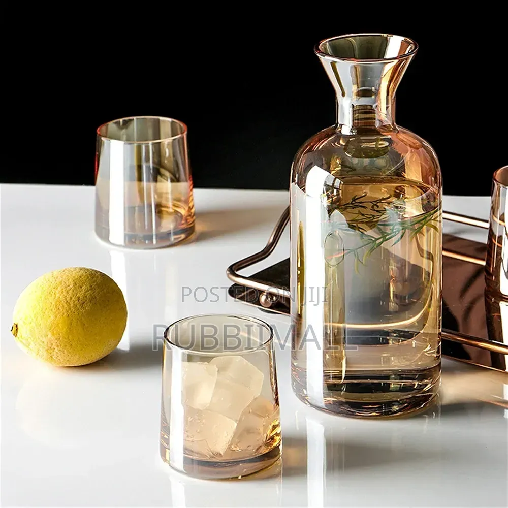Glass Carafe Water Pitcher Set