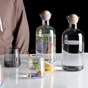 Glass Carafe Water Pitcher Set