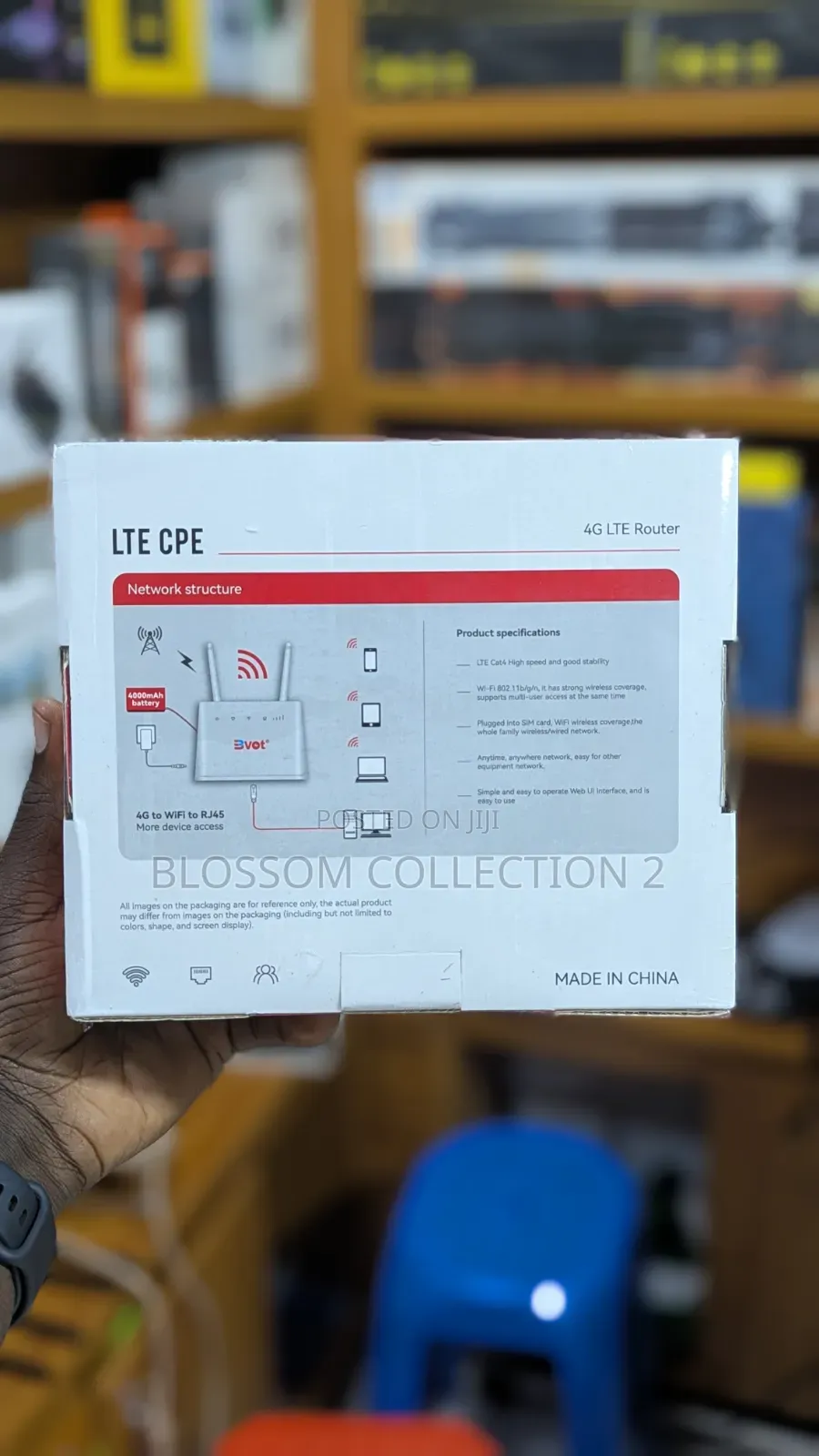 Bvot B37 4G LTE Router 4000mah Rechargeable Router With 4g Simcard