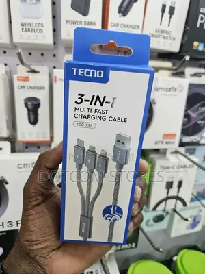 Tecno 3-in-1 Multi Fast Charging Cable (Model TCD-X95).