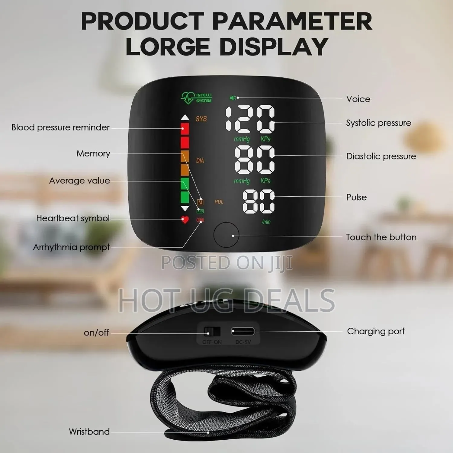 Wrist Blood Pressure Monitor – Digital BP Machine With LED Display