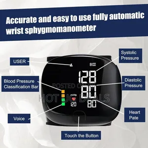 Wrist Blood Pressure Monitor – Digital BP Machine With LED Display