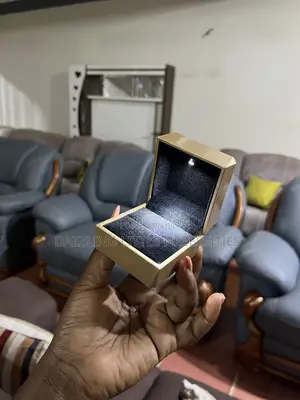 Gold Ring Box With LED Light
