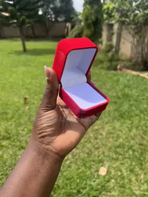 Dual Velvet Ring Box - Ruby Red