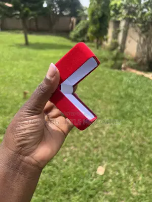Dual Velvet Ring Box - Ruby Red