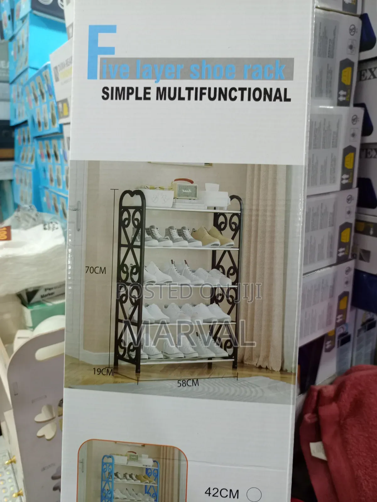 5-Tier Metal Shoe Rack With Decorative Arched Side Panels