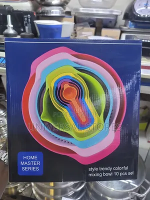 Home Master Series 10-Piece Colorful Nesting Mixing Bowl