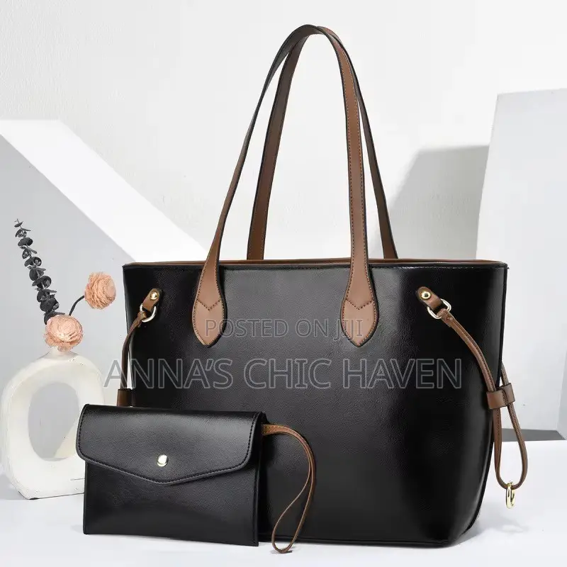 Black Leather Hand Bag