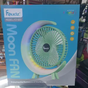 Moon Desktop Rechargeable Colorful Fan