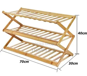 Acacia 3 Tiers Wooden Plants Stand Foldable Shoe Rack