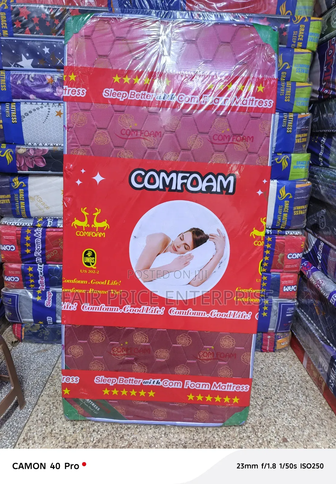 3x6 By6 Inches. Comfoam Mattress. Super Density Mattresses