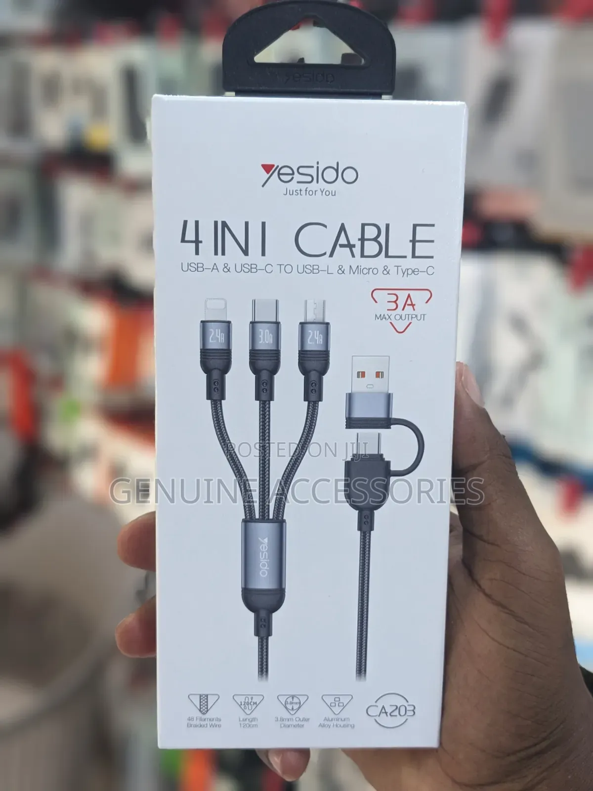 Yesido 4 in 1 Milt- Charging Cable