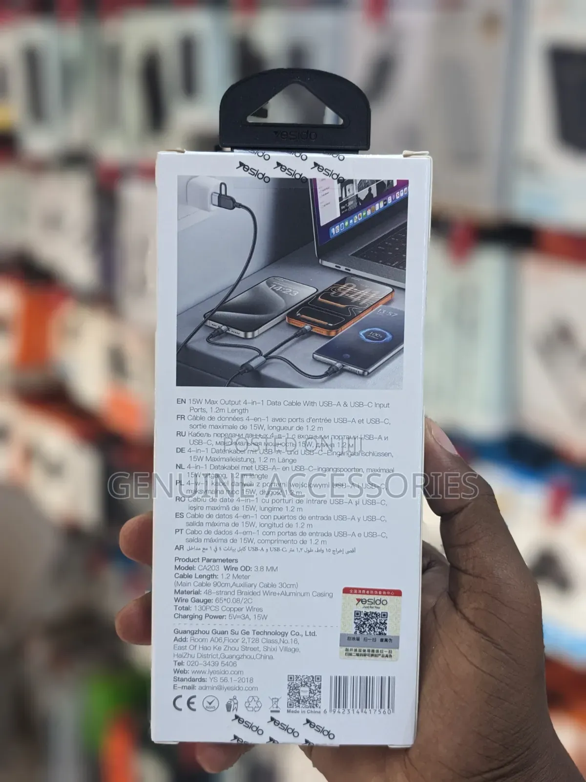Yesido 4 in 1 Milt- Charging Cable