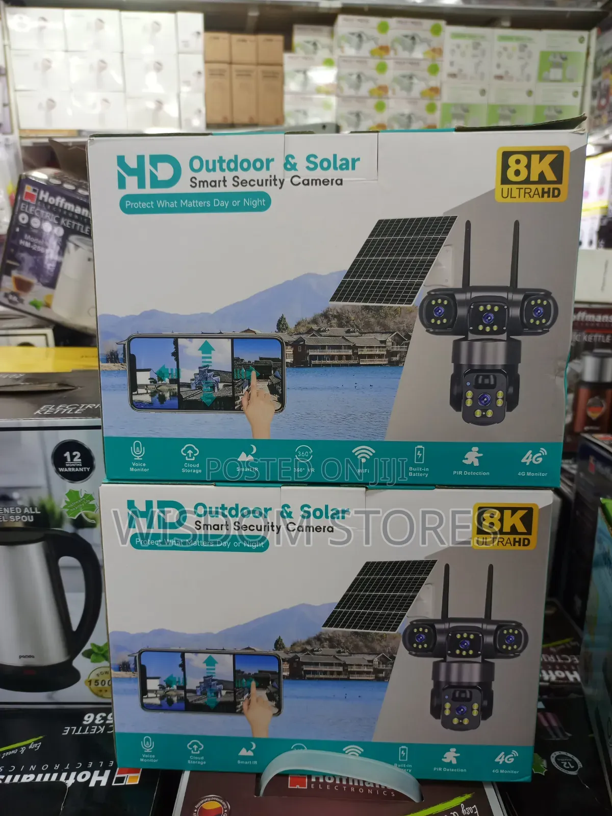 HD Outdoor & Solar Smart Security Camera Featuring a Triple-Lens