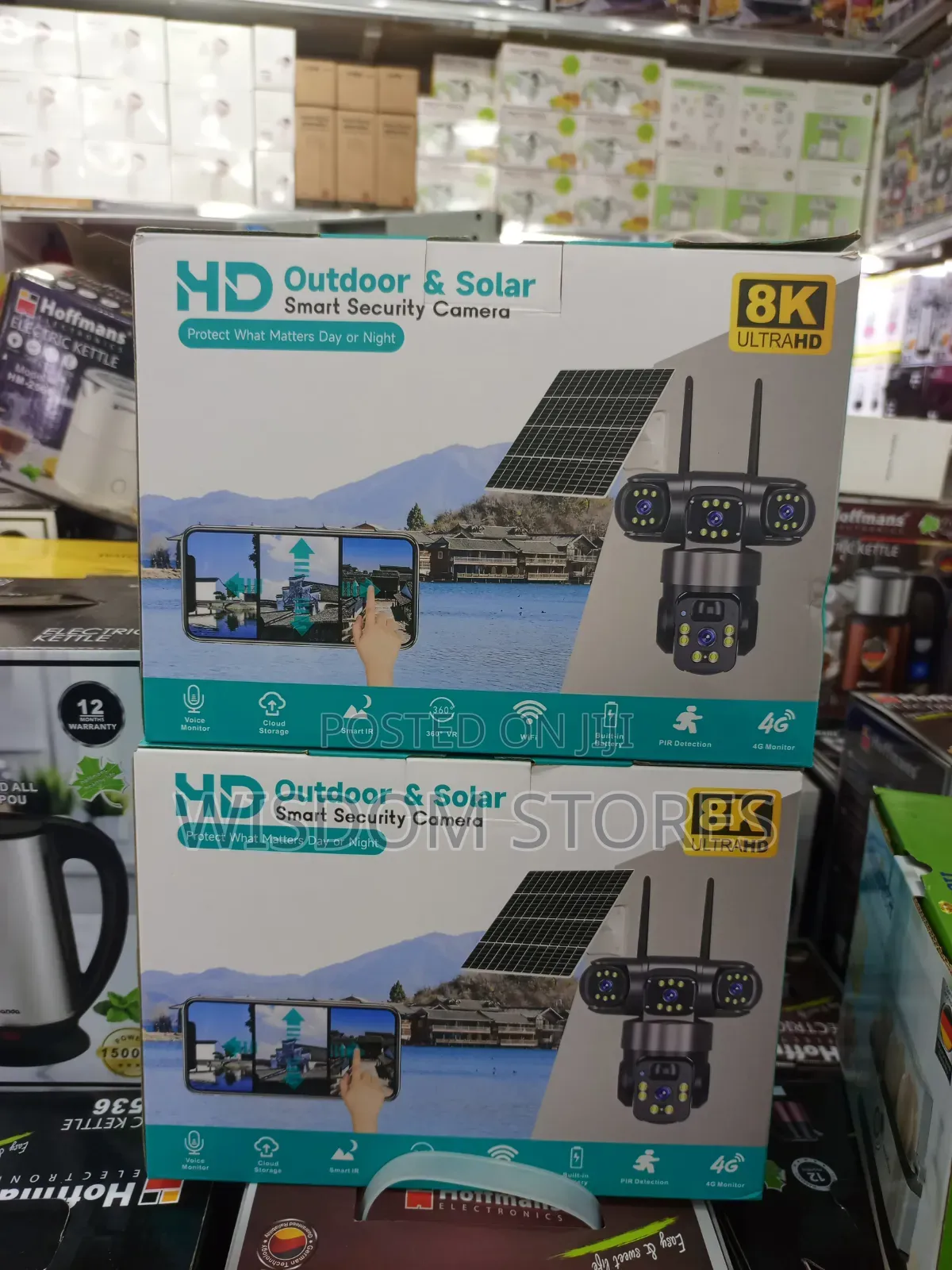 HD Outdoor & Solar Smart Security Camera Featuring a Triple-Lens