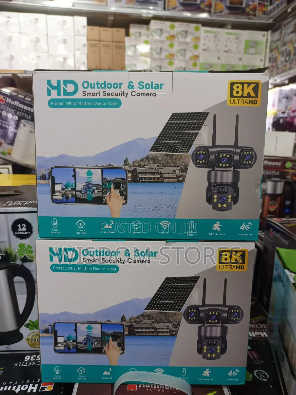 HD Outdoor & Solar Smart Security Camera Featuring a Triple-Lens
