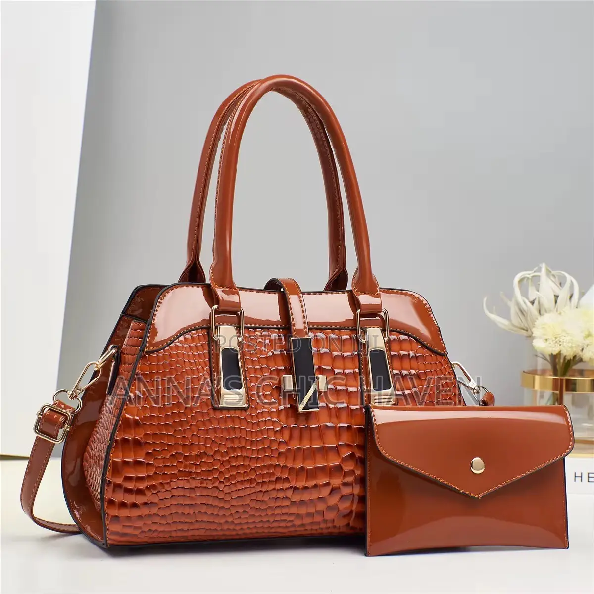 Brown Leather Hand Bag