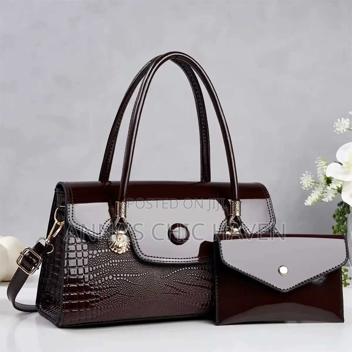 Brown Leather Hand and Shoulder Bag